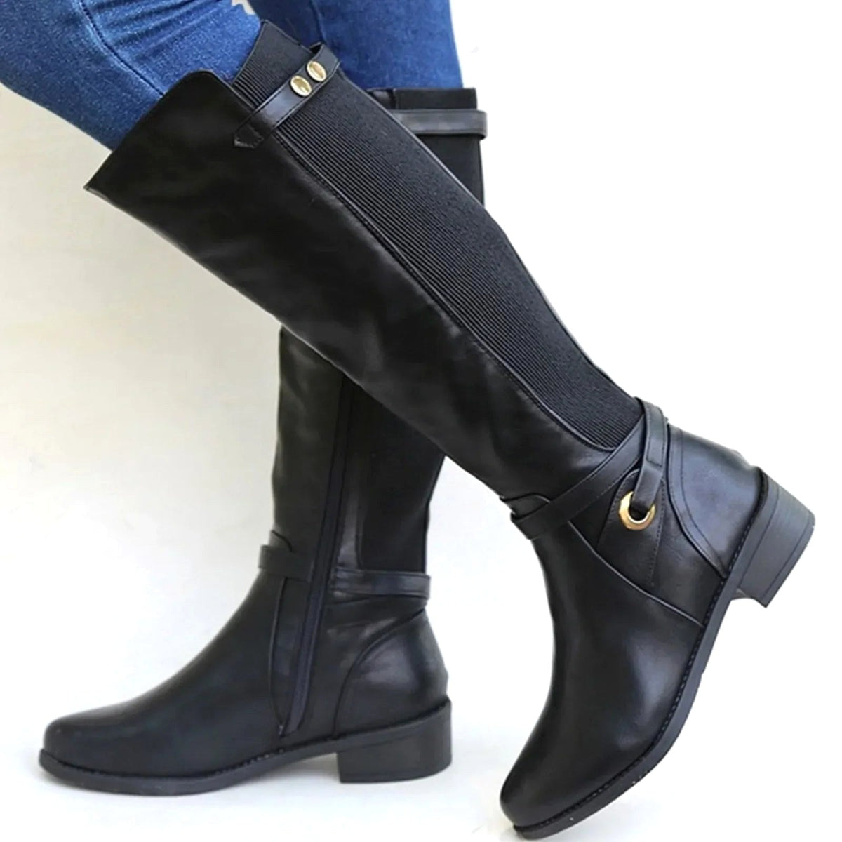 Abigail | Women's Orthopedic Leather Boots, Knee-High Autumn Boots | My Sweet Wardrobe | Brown