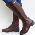 Abigail | Women's Orthopedic Leather Boots, Knee-High Autumn Boots | My Sweet Wardrobe | Black