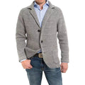 Achim | Men's Cardigan with Elegant Cut, Tailored Cardigan | My Sweet Wardrobe | Light Grey