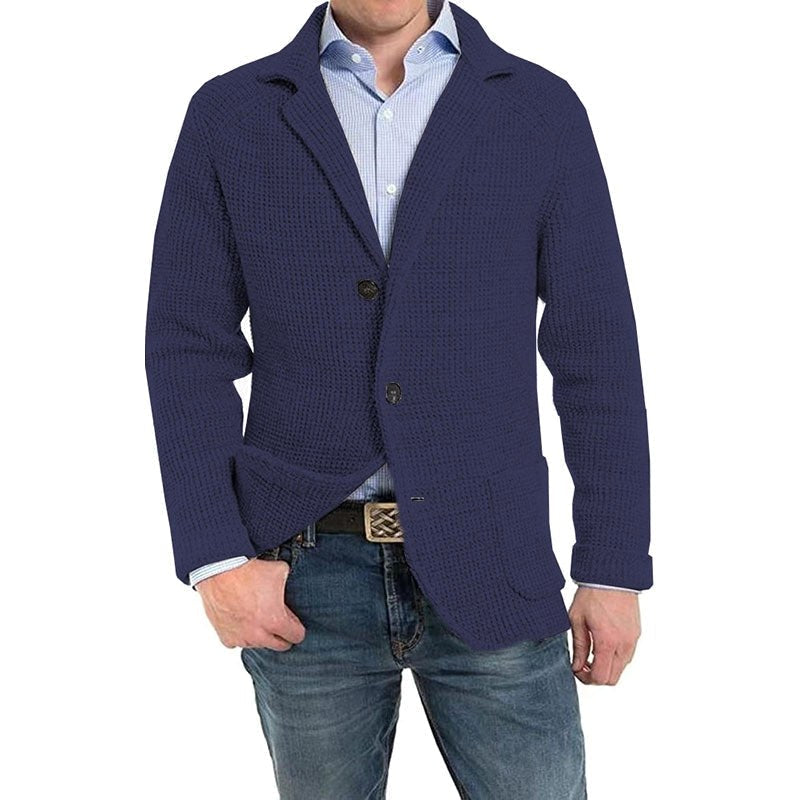 Achim | Men's Cardigan with Elegant Cut, Tailored Cardigan | My Sweet Wardrobe | Light Grey