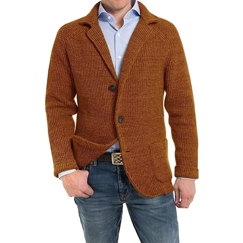 Achim | Men's Cardigan with Elegant Cut, Tailored Cardigan | My Sweet Wardrobe | Light Grey