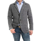 Achim | Men's Cardigan with Elegant Cut, Tailored Cardigan | My Sweet Wardrobe | Light Grey