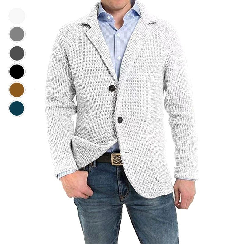 Achim | Men's Cardigan with Elegant Cut, Tailored Cardigan | My Sweet Wardrobe | Blue