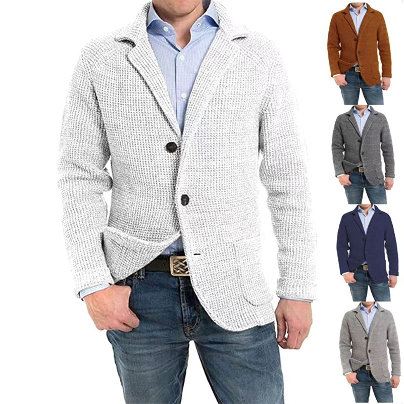 Achim | Men's Cardigan with Elegant Cut, Tailored Cardigan | My Sweet Wardrobe | Blue