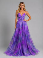 Ada | Women's Floral V-Neck Maxi Dress, Flowing Silhouette Evening Dress | My Sweet Wardrobe