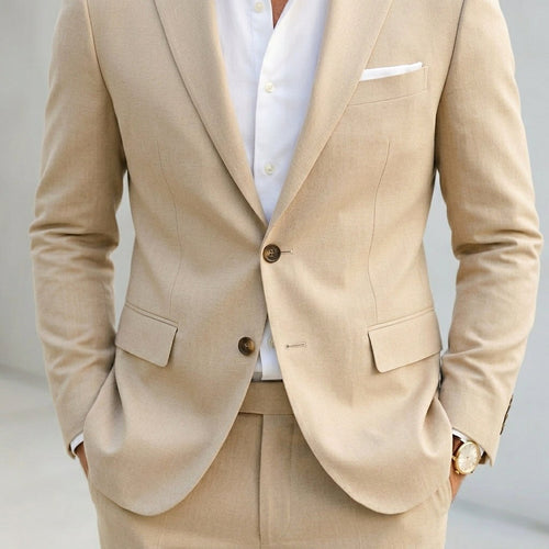 Adam | Men's Two-Piece Linen Suit, Modern Linen Suit | My Sweet Wardrobe