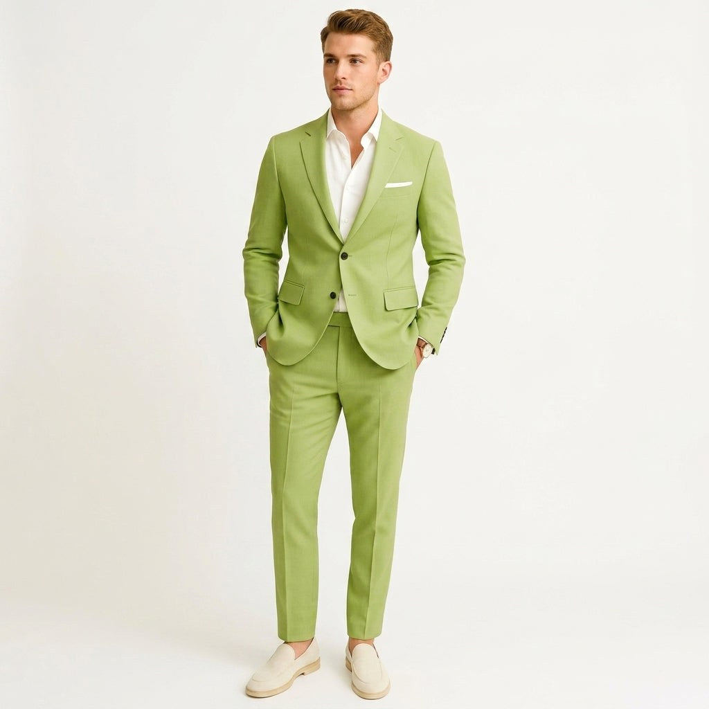 Adam | Men's Two-Piece Linen Suit, Modern Linen Suit | My Sweet Wardrobe