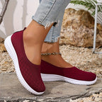 Adeline | Women's Orthopaedic Slip-On Trainers, Lightweight Comfort Shoes | My Sweet Wardrobe | Red