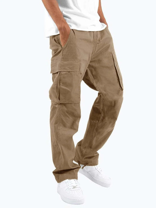 Aidan | Men's Relaxed Fit Cargo Trousers, Straight-Leg Practical Trousers | My Sweet Wardrobe