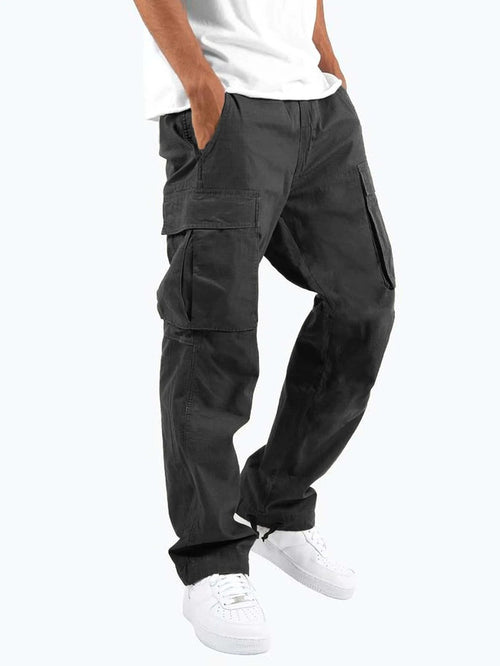 Aidan | Men's Relaxed Fit Cargo Trousers, Straight-Leg Practical Trousers | My Sweet Wardrobe