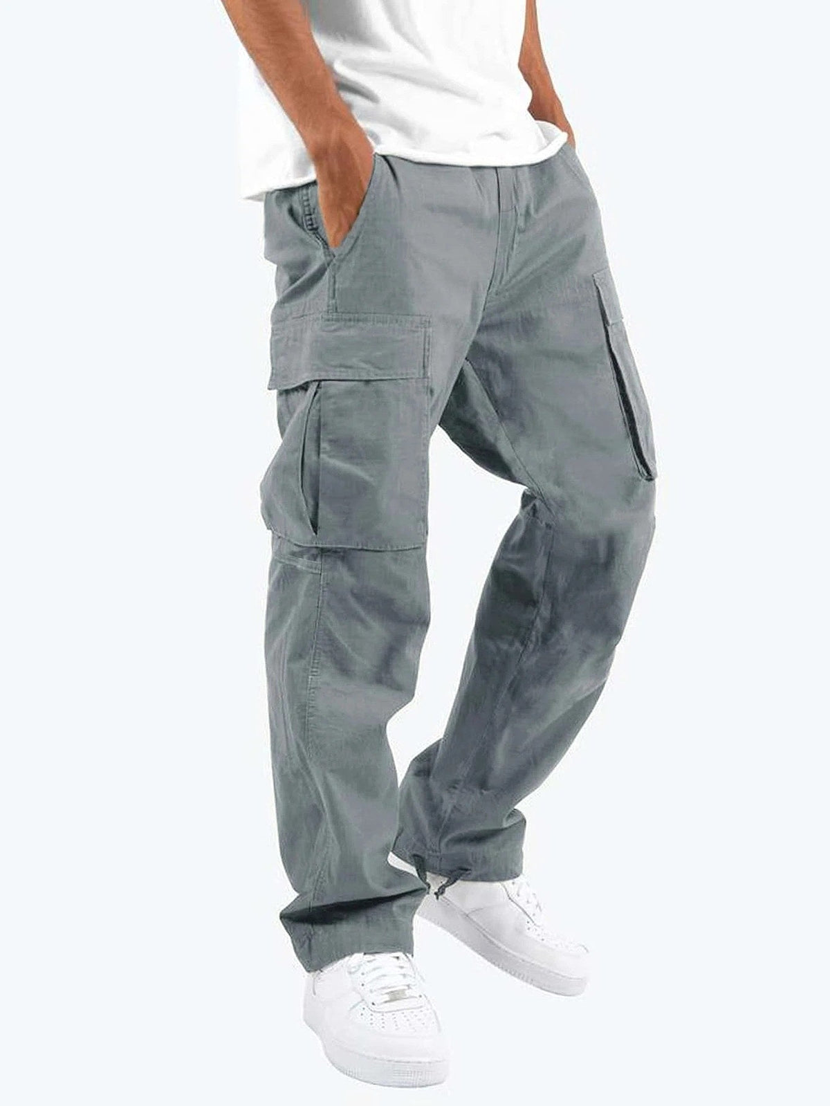 Aidan | Men's Relaxed Fit Cargo Trousers, Straight-Leg Practical Trousers | My Sweet Wardrobe