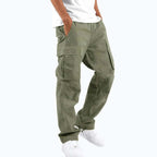 Aidan | Men's Relaxed Fit Cargo Trousers, Straight-Leg Practical Trousers | My Sweet Wardrobe