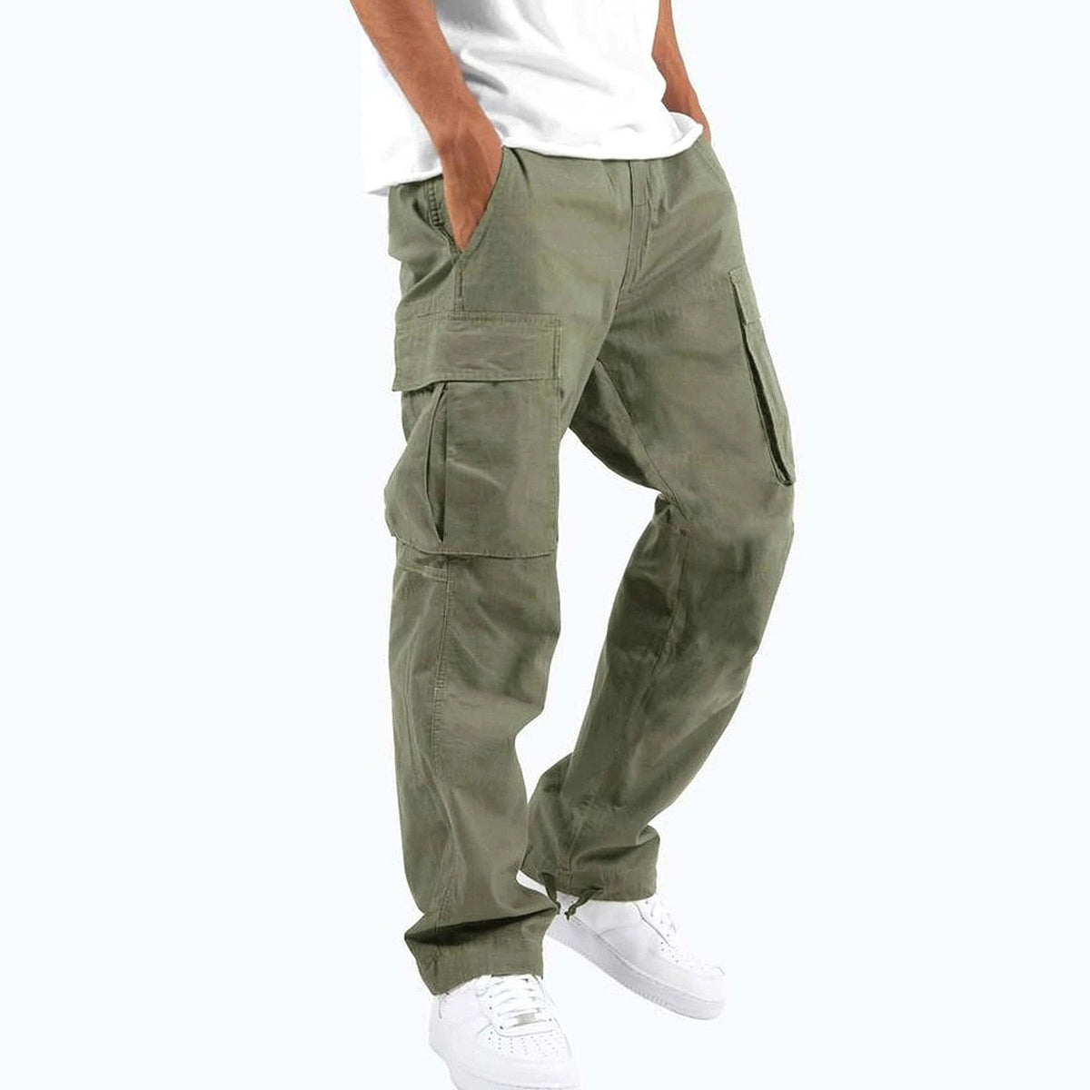 Aidan | Men's Relaxed Fit Cargo Trousers, Straight-Leg Practical Trousers | My Sweet Wardrobe