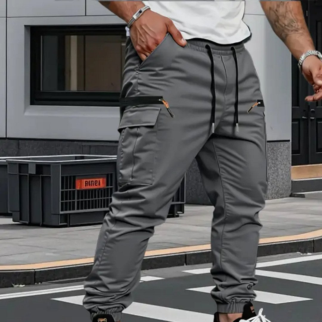 Alastair | Men's Stretch Jogger Trousers, Relaxed Fit Joggers | My Sweet Wardrobe | Black