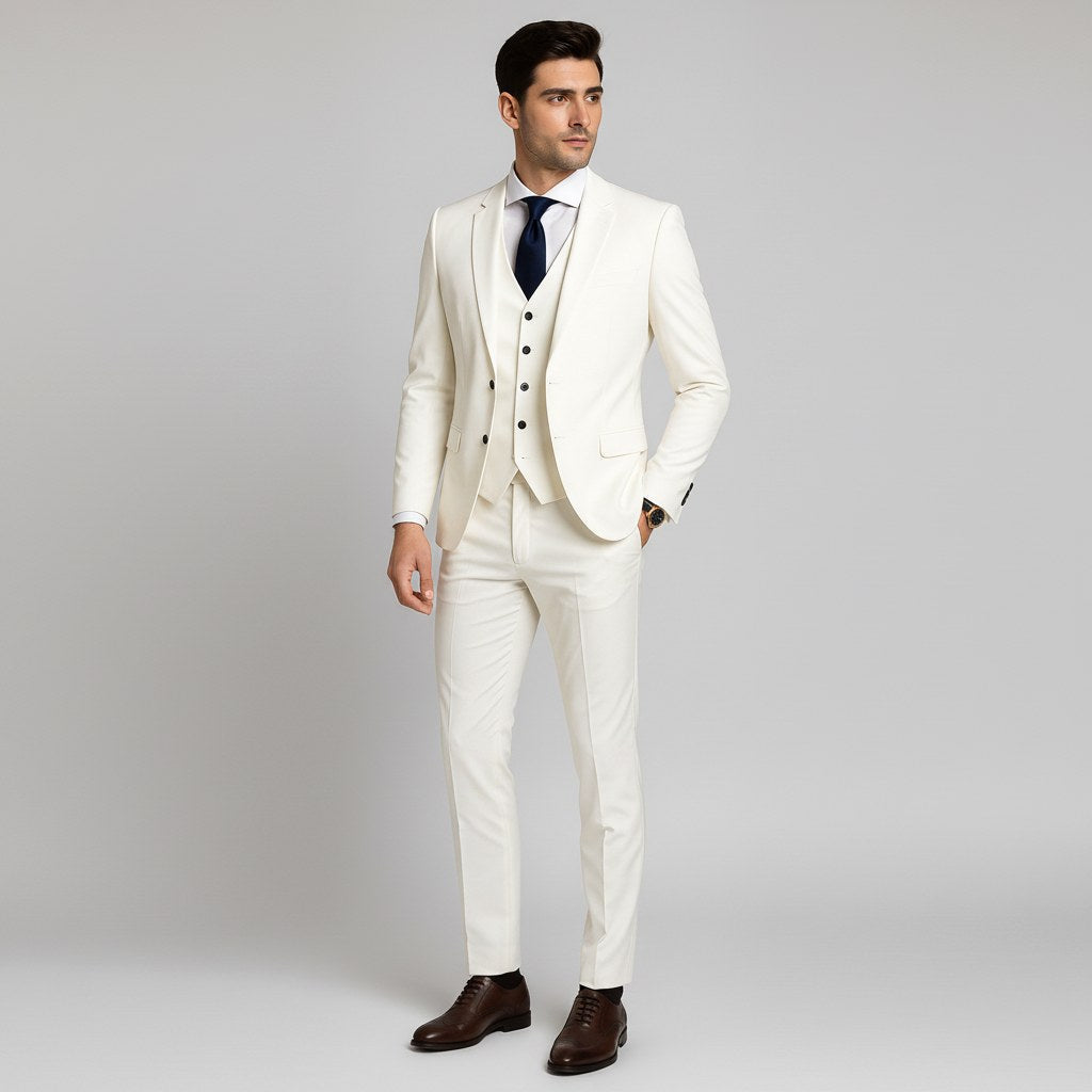 Alexander | Men's Three-Piece Suit with Waistcoat Formal, Elegant Suit Set | My Sweet Wardrobe | Black