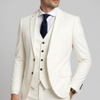Alexander | Men's Three-Piece Suit with Waistcoat Formal, Elegant Suit Set | My Sweet Wardrobe | White