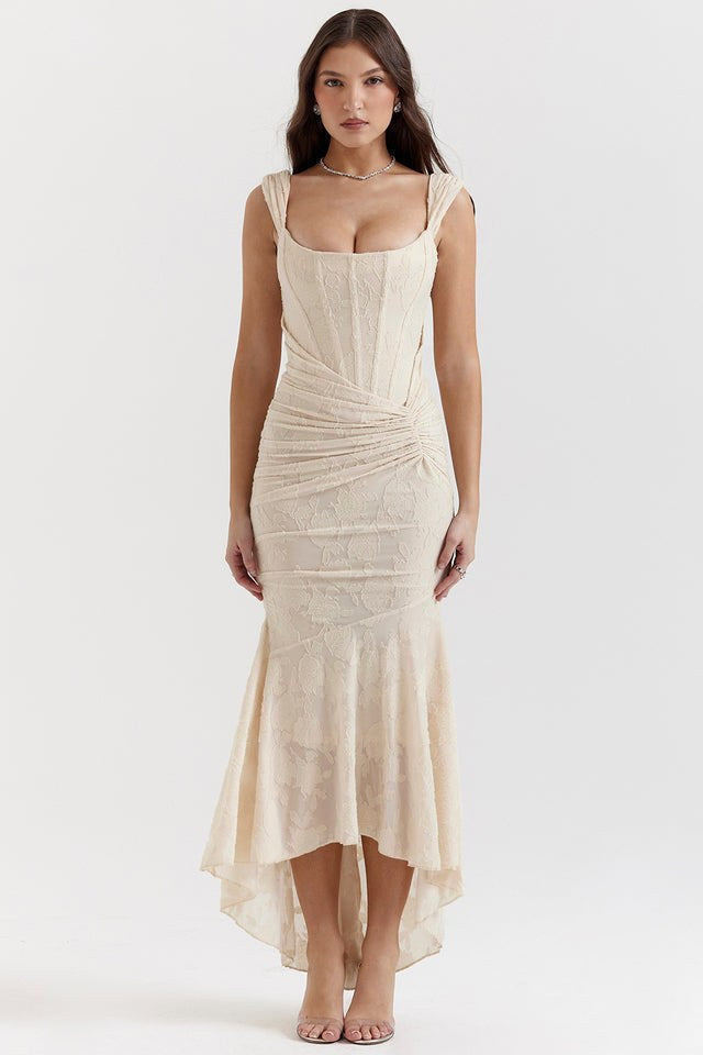 Alicja | Women's Lace Evening Dress with Fitted Silhouette, Elegant Evening Dress | My Sweet Wardrobe
