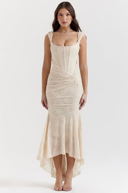 Alicja | Women's Lace Evening Dress with Fitted Silhouette, Elegant Evening Dress | My Sweet Wardrobe