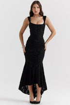 Alicja | Women's Lace Evening Dress with Fitted Silhouette, Elegant Evening Dress | My Sweet Wardrobe