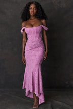 Alicja | Women's Lace Evening Dress with Fitted Silhouette, Elegant Evening Dress | My Sweet Wardrobe