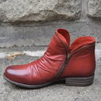 Amelia | Women's Orthopedic Ankle Boots, Gel-Sole Supportive Boots | My Sweet Wardrobe | Red
