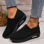 Amelie | Women's Cushioned Slip-On Shoes, Orthopaedic Comfort Shoes | My Sweet Wardrobe | Black