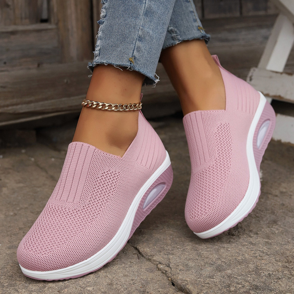 Amelie | Women's Cushioned Slip-On Shoes, Orthopaedic Comfort Shoes | My Sweet Wardrobe | Black