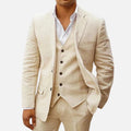 Andreas | Men's Three-Piece Suit with Classic Blazer, Waistcoat and Trousers, Elegant Suit | My Sweet Wardrobe | Beige