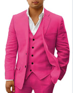 Andreas | Men's Three-Piece Suit with Classic Blazer, Waistcoat and Trousers, Elegant Suit | My Sweet Wardrobe | Khaki