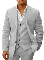 Andreas | Men's Three-Piece Suit with Classic Blazer, Waistcoat and Trousers, Elegant Suit | My Sweet Wardrobe | Khaki