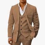Andreas | Men's Three-Piece Suit with Classic Blazer, Waistcoat and Trousers, Elegant Suit | My Sweet Wardrobe | Beige