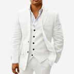 Andreas | Men's Three-Piece Suit with Classic Blazer, Waistcoat and Trousers, Elegant Suit | My Sweet Wardrobe | Beige