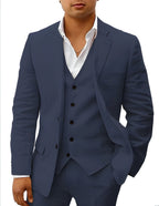 Andreas | Men's Three-Piece Suit with Classic Blazer, Waistcoat and Trousers, Elegant Suit | My Sweet Wardrobe | Brown
