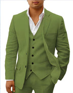 Andreas | Men's Three-Piece Suit with Classic Blazer, Waistcoat and Trousers, Elegant Suit | My Sweet Wardrobe | Brown