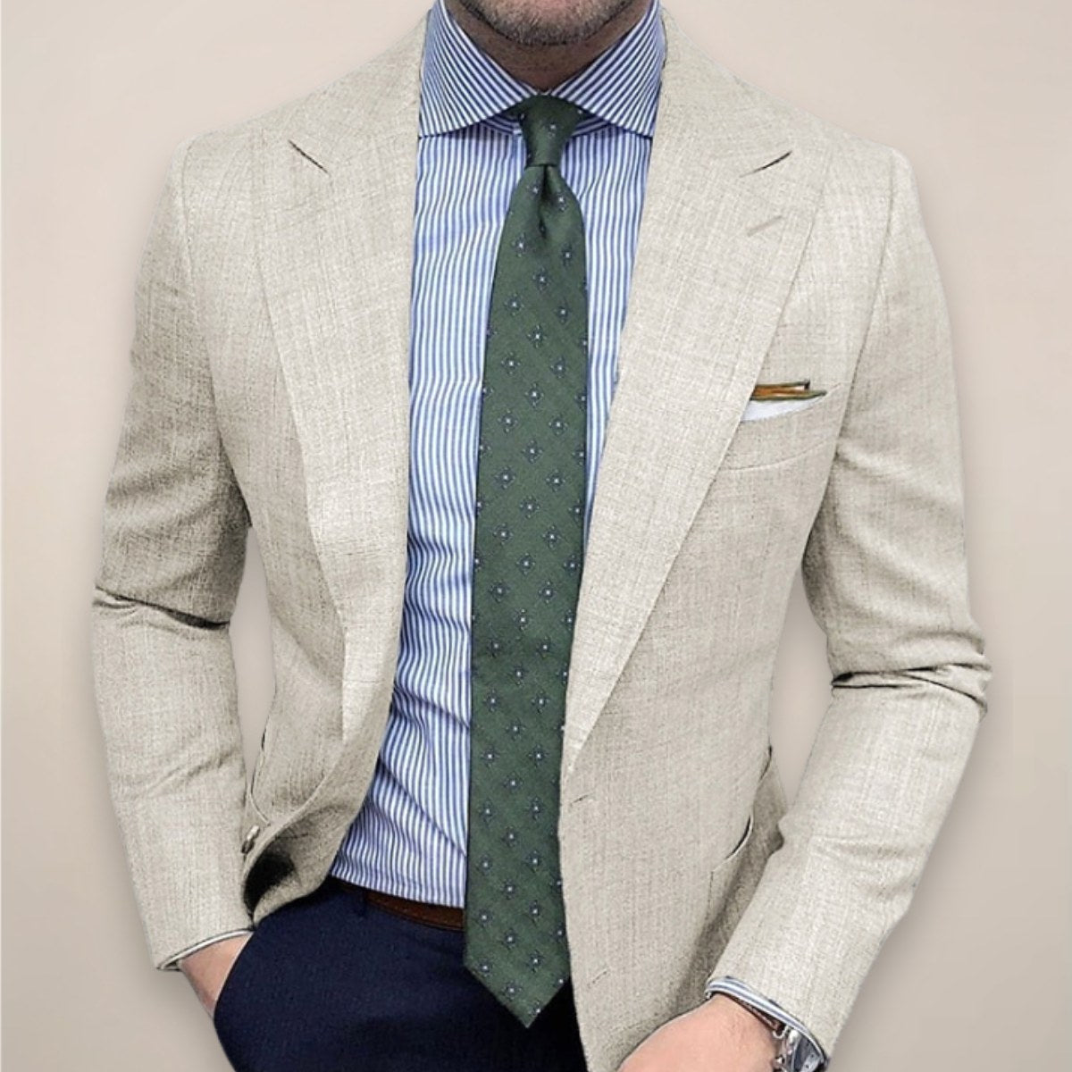 Andrew | Men's Textured Sport Coat, Single-Breasted Tailored Jacket | My Sweet Wardrobe