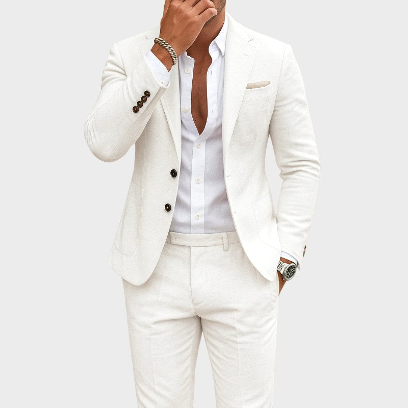 Andrew | Men's Slim-Fit Suit with Lapels, Two-Piece Suit | My Sweet Wardrobe