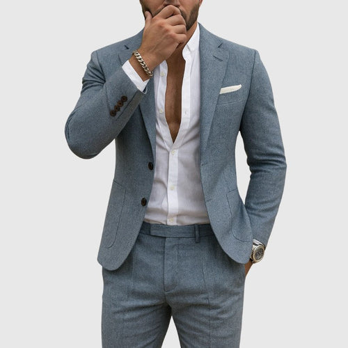 Andrew | Men's Slim-Fit Suit with Lapels, Two-Piece Suit | My Sweet Wardrobe