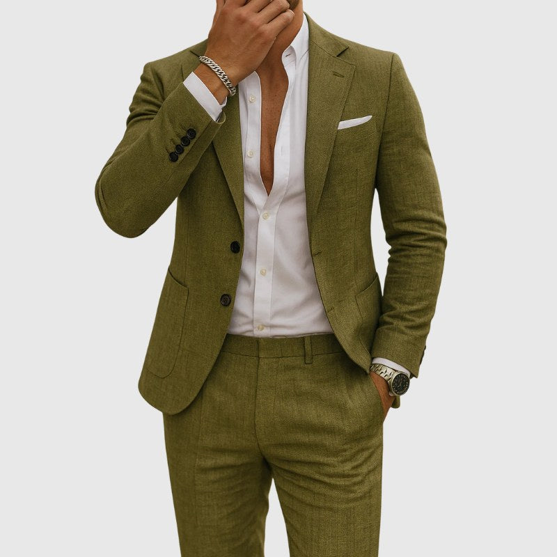 Andrew | Men's Slim-Fit Suit with Lapels, Two-Piece Suit | My Sweet Wardrobe