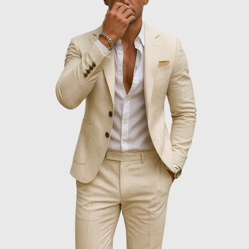 Andrew | Men's Slim-Fit Suit with Lapels, Two-Piece Suit | My Sweet Wardrobe