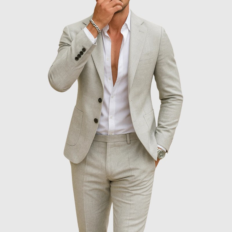 Andrew | Men's Slim-Fit Suit with Lapels, Two-Piece Suit | My Sweet Wardrobe