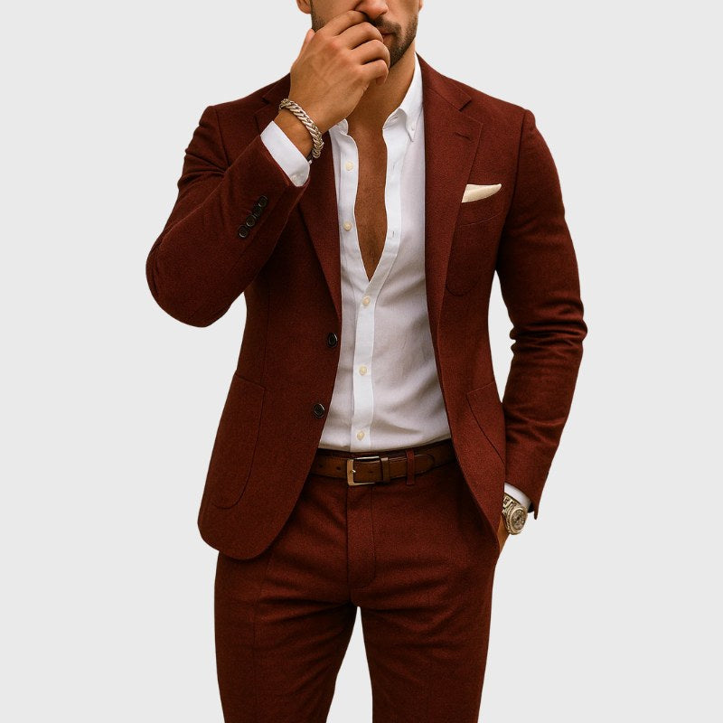 Andrew | Men's Slim-Fit Suit with Lapels, Two-Piece Suit | My Sweet Wardrobe