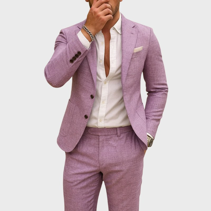 Andrew | Men's Slim-Fit Suit with Lapels, Two-Piece Suit | My Sweet Wardrobe