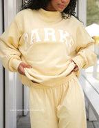 Annabelle | Women's Oversized Varsity Sweatshirt, Chenille Lettering Crewneck Jumper | My Sweet Wardrobe