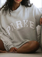 Annabelle | Women's Oversized Varsity Sweatshirt, Chenille Lettering Crewneck Jumper | My Sweet Wardrobe