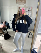 Annabelle | Women's Oversized Varsity Sweatshirt, Chenille Lettering Crewneck Jumper | My Sweet Wardrobe