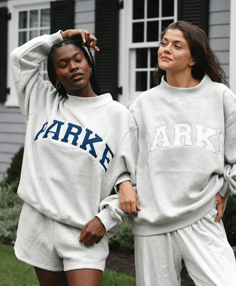 Annabelle | Women's Oversized Varsity Sweatshirt, Chenille Lettering Crewneck Jumper | My Sweet Wardrobe