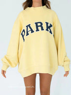 Annabelle | Women's Oversized Varsity Sweatshirt, Chenille Lettering Crewneck Jumper | My Sweet Wardrobe