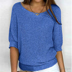 Annelie | Women's V-Neck Half-Sleeve Jumper, Lightweight Knit Jumper | My Sweet Wardrobe | Beige