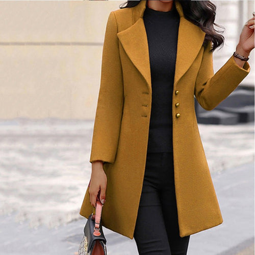 Annette | Women's Wool Tailored Coat, Prestige Winter Coat | My Sweet Wardrobe