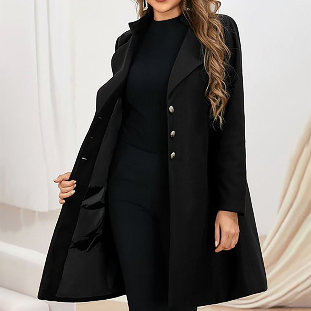 Annette | Women's Wool Tailored Coat, Prestige Winter Coat | My Sweet Wardrobe